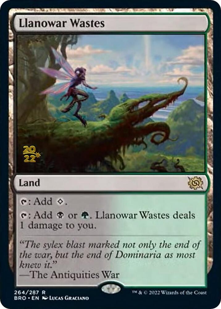Llanowar Wastes 264s/169 (Prerelease Cards)  - Foil | Good Games Modbury