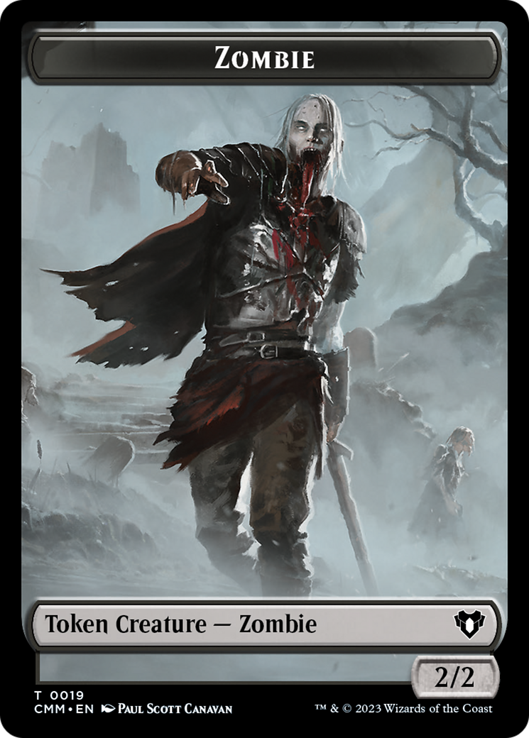 Zombie Token (19) [Commander Masters Tokens] | Good Games Modbury