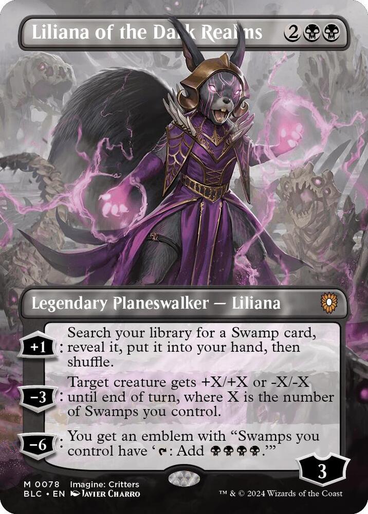 Liliana of the Dark Realms 78 (Commander: Bloomburrow)  - Borderless Foil | Good Games Modbury