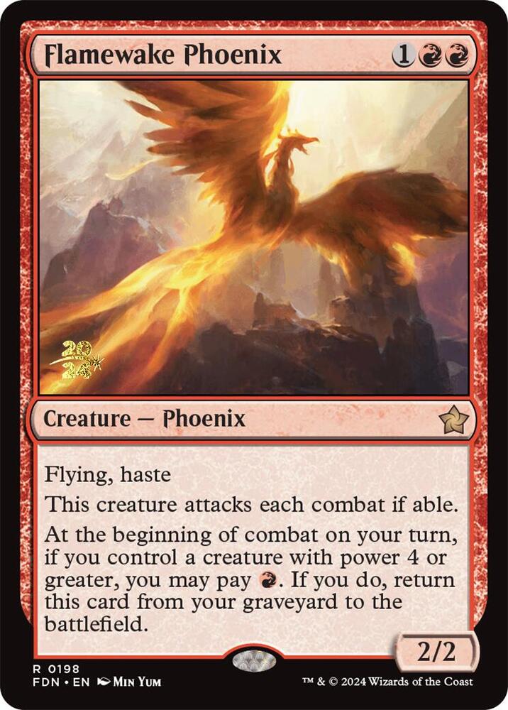 Flamewake Phoenix FDN 198s/101 (Prerelease Cards)  - Foil | Good Games Modbury