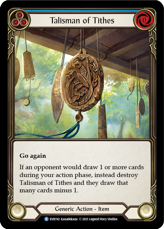 Talisman of Tithes [EVR192] (Everfest)  1st Edition Normal | Good Games Modbury