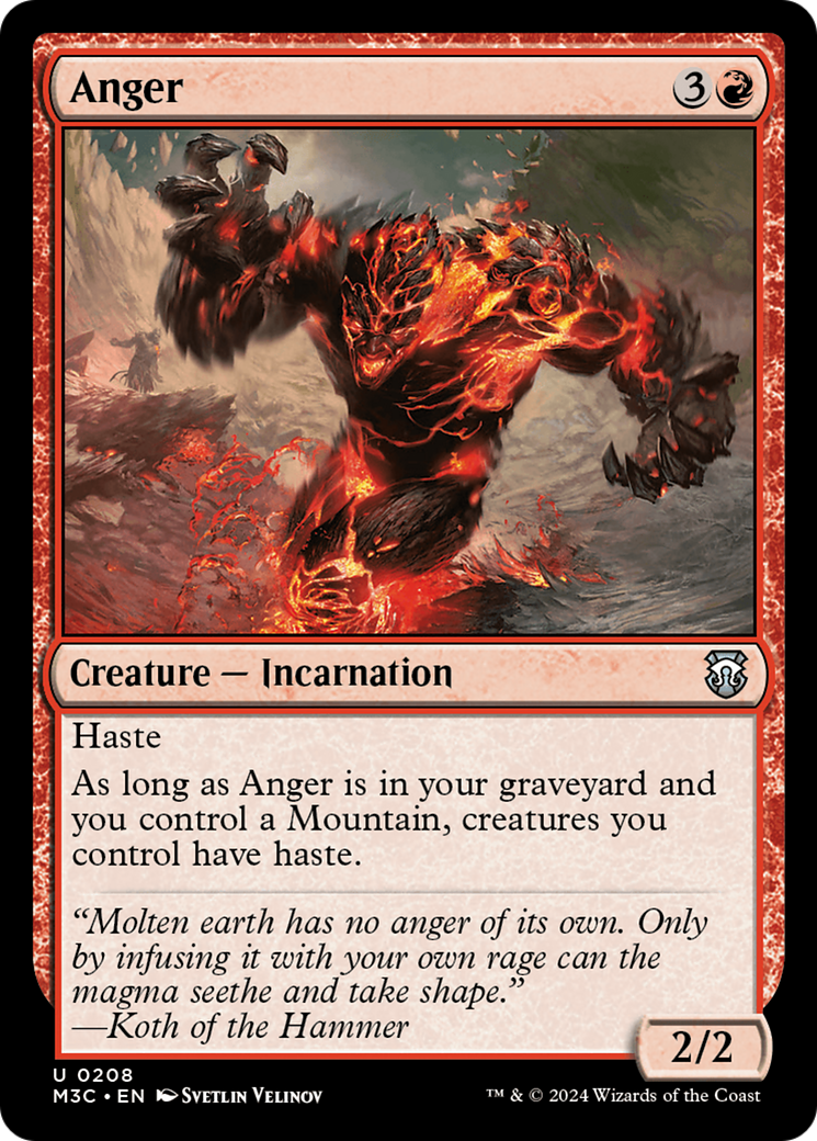 Anger (Ripple Foil) [Modern Horizons 3 Commander] | Good Games Modbury