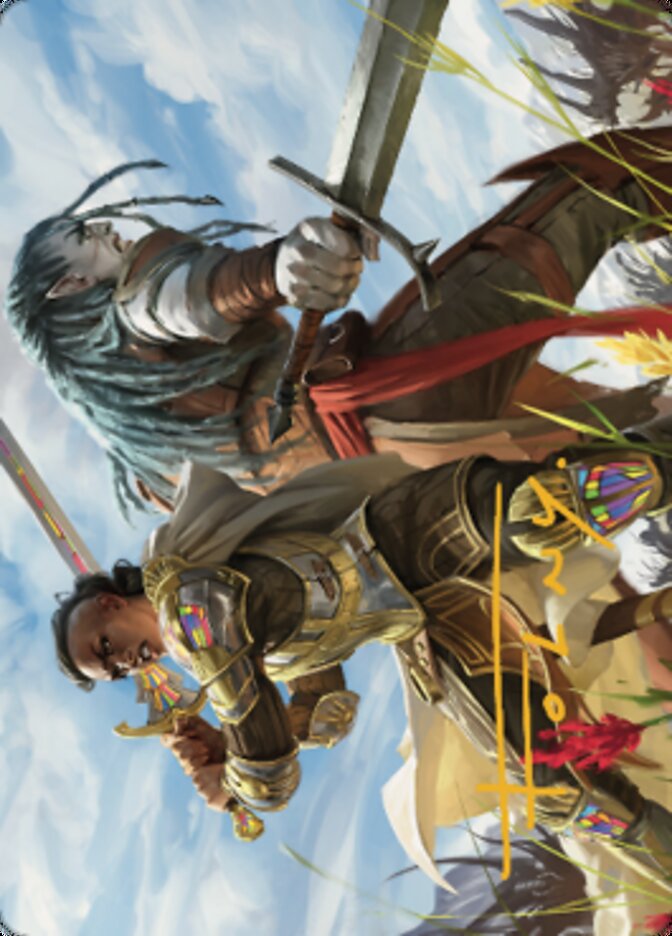 Join Forces Art Card (Gold-Stamped Signature) [Dominaria United Art Series] | Good Games Modbury