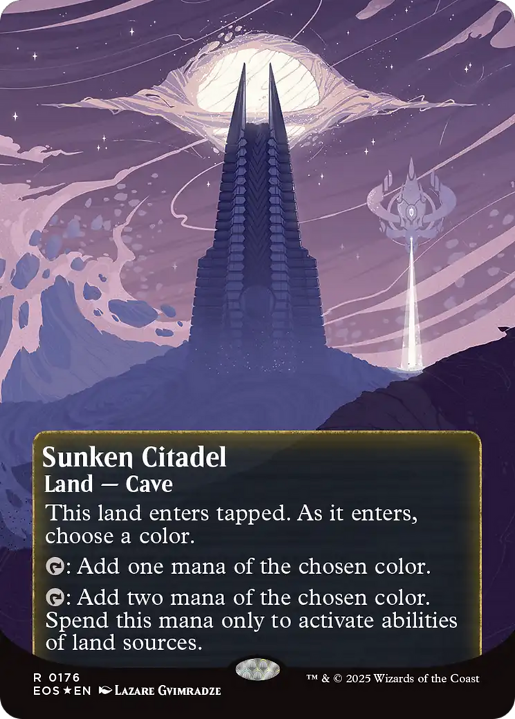 Sunken Citadel (0176) (Borderless) (Galaxy Foil) [Edge of Eternities: Stellar Sights] | Good Games Modbury