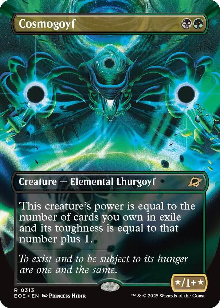 Cosmogoyf 313 (Edge of Eternities)  - Borderless Foil | Good Games Modbury