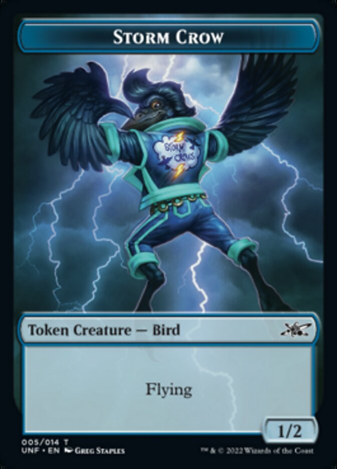Storm Crow Token [Unfinity Tokens] | Good Games Modbury