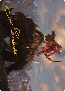 Merias Outrider Art Card Gold Stamped Signature 37 (Art Series: Dominaria United)  | Good Games Modbury