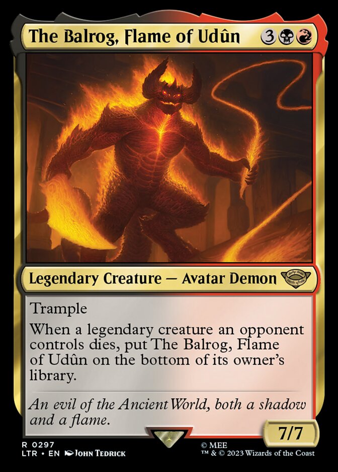 The Balrog, Flame of Udûn 297/281 (Universes Beyond: The Lord of the Rings: Tales of Middle-earth)  | Good Games Modbury