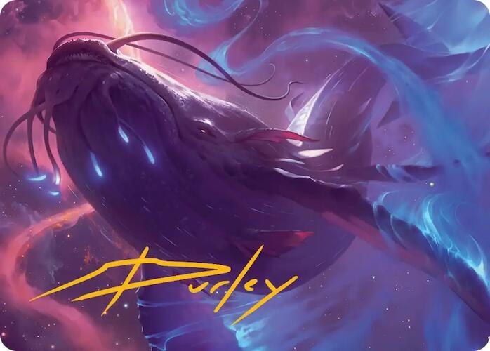 Starbreach Whale Art Card Gold Stamped Signature 9 (Art Series: Edge of Eternities)  | Good Games Modbury