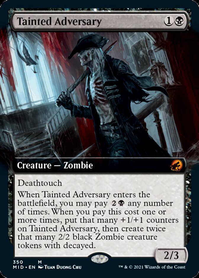Tainted Adversary (Extended Art) [Innistrad: Midnight Hunt] | Good Games Modbury