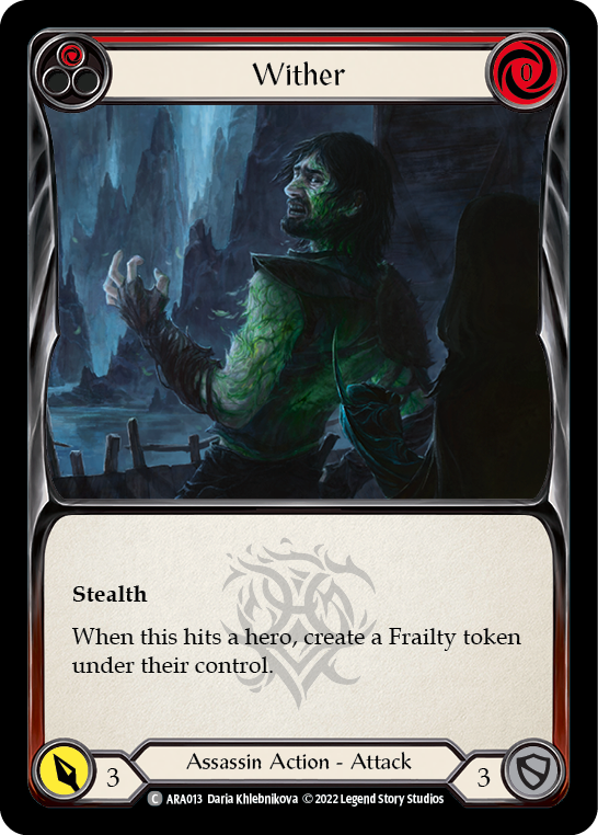 Wither (Red) [ARA013] (Outsiders Arakni Blitz Deck) | Good Games Modbury