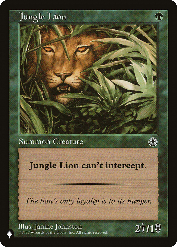 Jungle Lion [The List Reprints] | Good Games Modbury