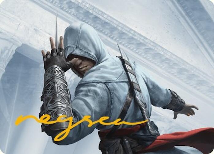Altair Ibn LaAhad Art Card Gold Stamped Signature 15 (Art Series: Universes Beyond: Assassin's Creed)  | Good Games Modbury