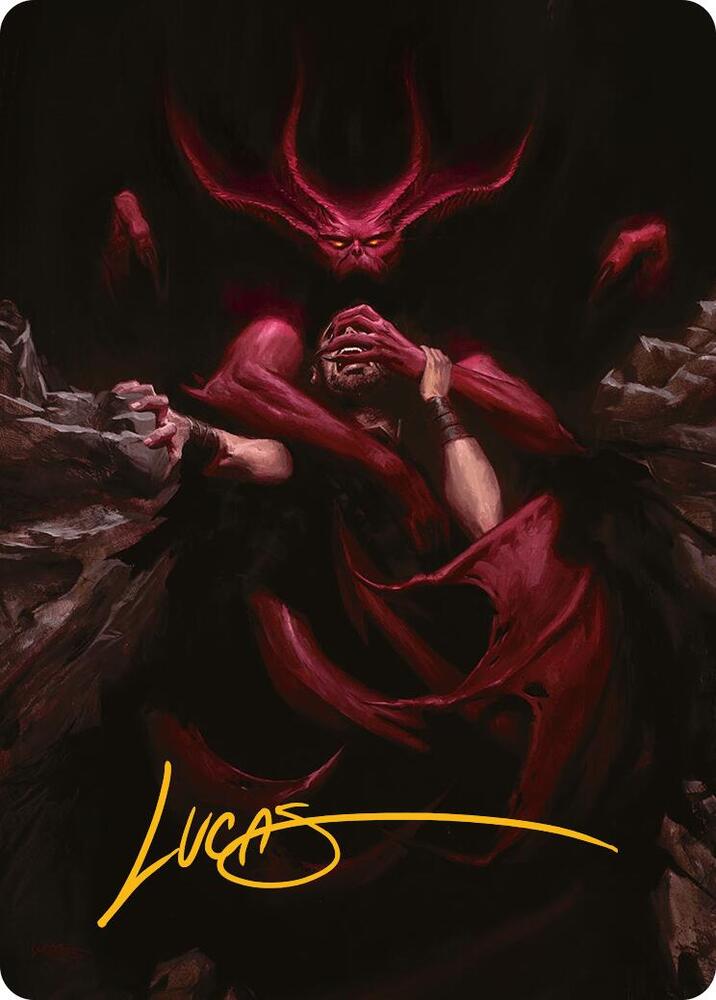 Infernal Grasp Art Card Gold Stamped Signature 10 (Art Series: Innistrad Remastered)  | Good Games Modbury