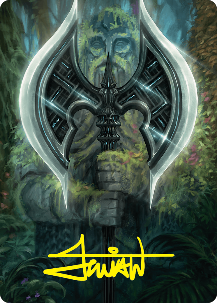 Leyline Axe Art Card (18/54) (Gold-Stamped Signature) [Foundations Art Series] | Good Games Modbury