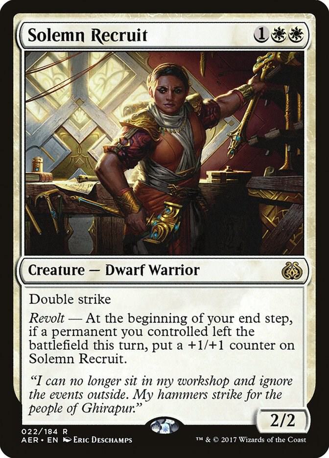 Solemn Recruit 22/184 (Aether Revolt)  - Foil | Good Games Modbury