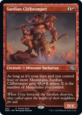 Sardian Cliffstomper 383/287 (Promo Pack: The Brothers' War)  | Good Games Modbury