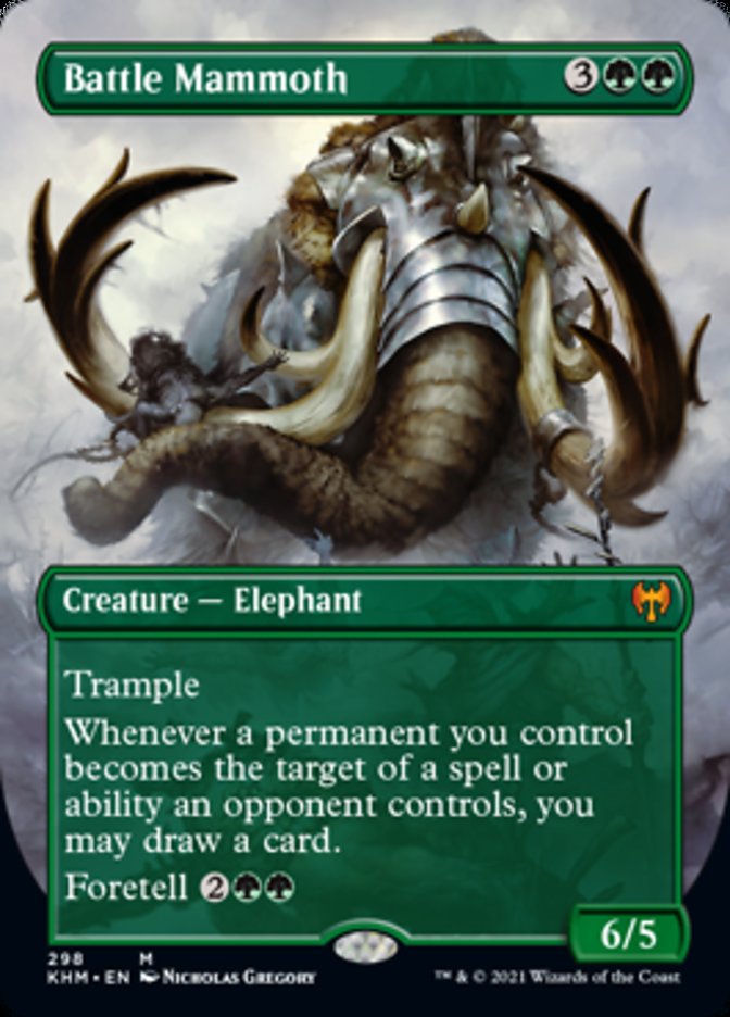 Battle Mammoth (Borderless Alternate Art) [Kaldheim] | Good Games Modbury