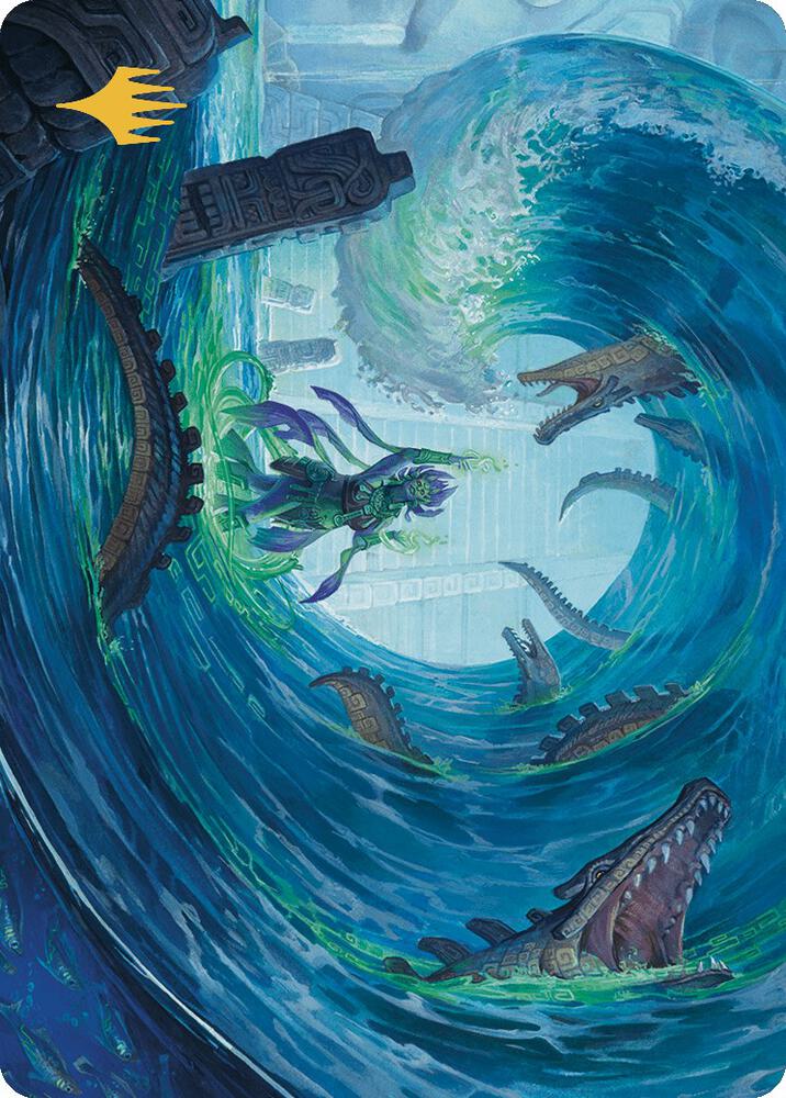 Wave Goodbye Art Card Gold Stamped Planeswalker Symbol 76 (Art Series: The Lost Caverns of Ixalan)  | Good Games Modbury