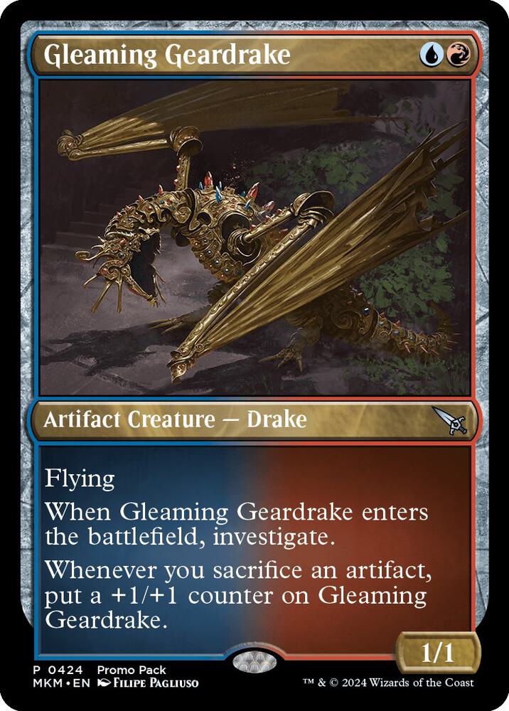Gleaming Geardrake 424/286 (Promo Pack: Murders at Karlov Manor)  | Good Games Modbury