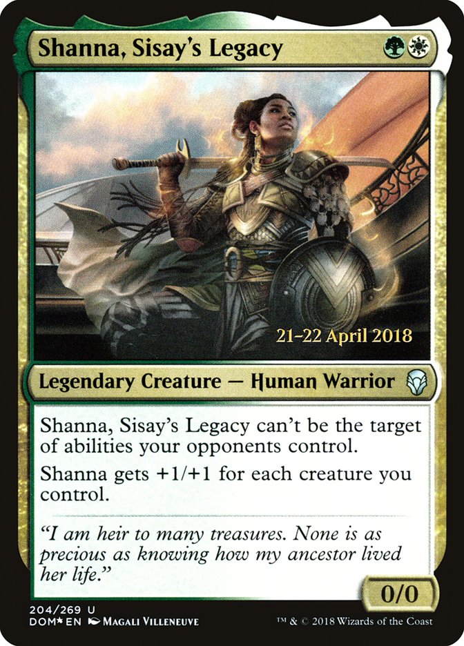 Shanna, Sisay's Legacy [Dominaria Prerelease Promos] | Good Games Modbury