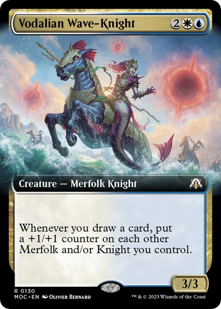 Vodalian Wave-Knight 130/444 (Commander: March of the Machine)  - Extended Art | Good Games Modbury