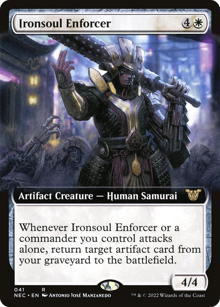 Ironsoul Enforcer 41/38 (Commander: Kamigawa: Neon Dynasty)  - Extended Art | Good Games Modbury
