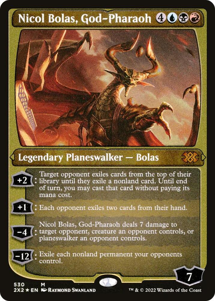 Nicol Bolas God Pharaoh Foil Etched 530 (Double Masters 2022)  - Foil | Good Games Modbury
