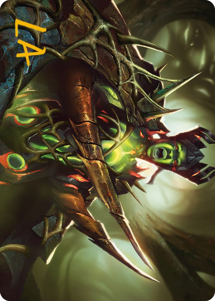 Mazes Mantle Art Card Gold Stamped Signature 40 (Art Series: Phyrexia: All Will Be One)  | Good Games Modbury