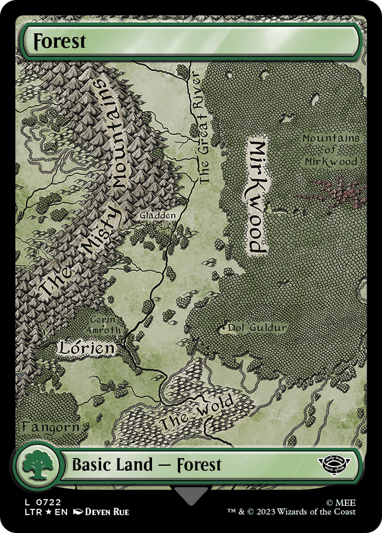 Forest (0722) (Surge Foil) [The Lord of the Rings: Tales of Middle-Earth] | Good Games Modbury