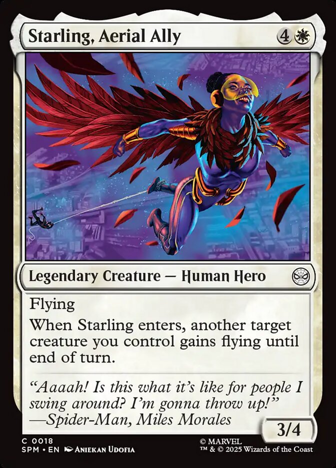 Starling, Aerial Ally 18/198 (Marvel's Spider-Man)  - Foil | Good Games Modbury