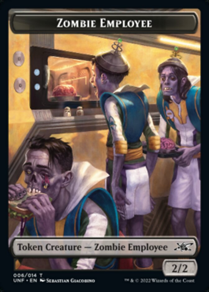 Zombie Employee Token [Unfinity Tokens] | Good Games Modbury