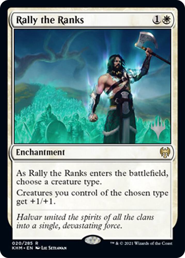 Rally the Ranks 20p/1 (Promo Pack: Kaldheim)  - Foil | Good Games Modbury