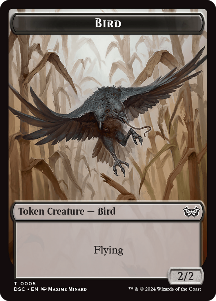 Elemental // Bird Double-Sided Token [Duskmourn: House of Horror Commander Tokens] | Good Games Modbury