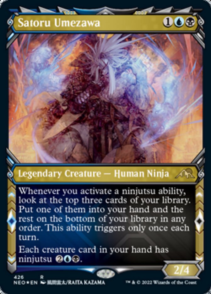 Satoru Umezawa (Showcase) (Foil Etched) [Kamigawa: Neon Dynasty] | Good Games Modbury