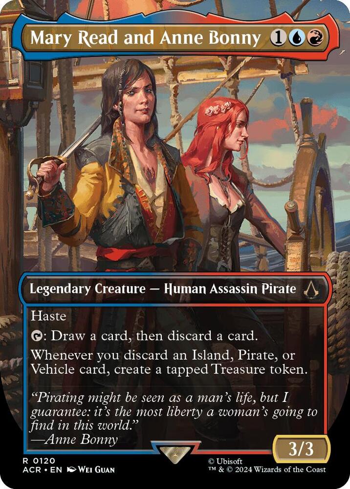 Mary Read and Anne Bonny 120 (Universes Beyond: Assassin's Creed)  - Borderless Foil | Good Games Modbury