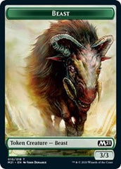 Beast // Cat (020) Double-Sided Token [Core Set 2021 Tokens] | Good Games Modbury