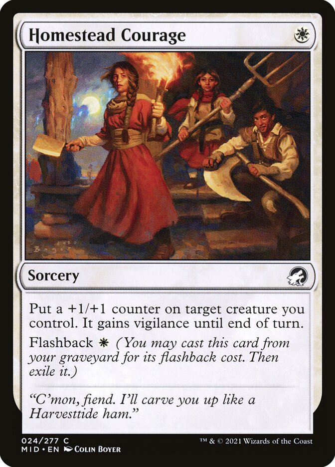 Homestead Courage 24/277 (Innistrad: Midnight Hunt)  | Good Games Modbury