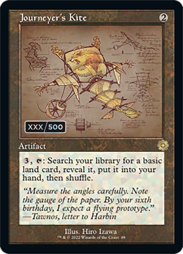 Journeyers Kite Schematic Serial Numbered 88z/63 (The Brothers' War: Retro Frame Artifacts)  - Foil | Good Games Modbury