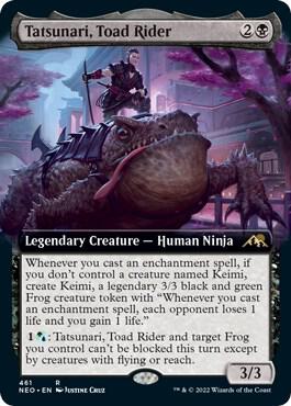 Tatsunari, Toad Rider 461 (Kamigawa: Neon Dynasty)  - Extended Art | Good Games Modbury