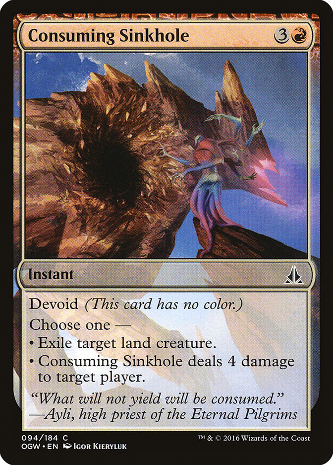 Consuming Sinkhole 94/184 (Oath of the Gatewatch)  - Foil | Good Games Modbury