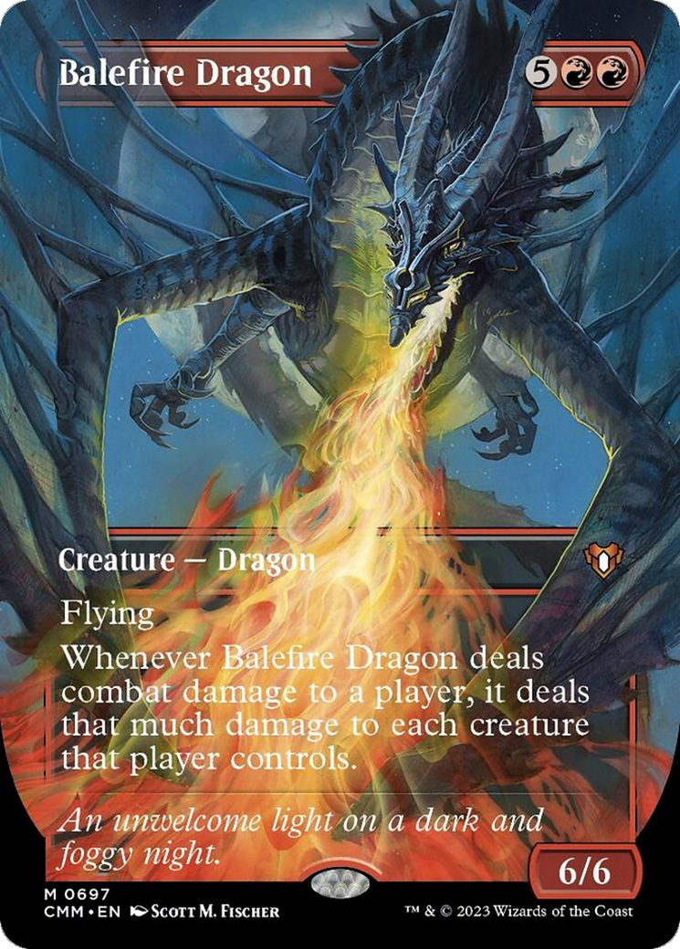 Balefire Dragon (Borderless Alternate Art) [Commander Masters] | Good Games Modbury