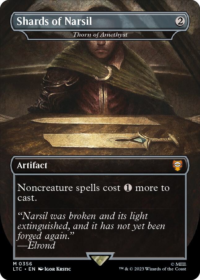 Shards of Narsil Thorn of Amethyst Borderless 356 (Commander: The Lord of the Rings: Tales of Middle-earth)  - Borderless Foil | Good Games Modbury