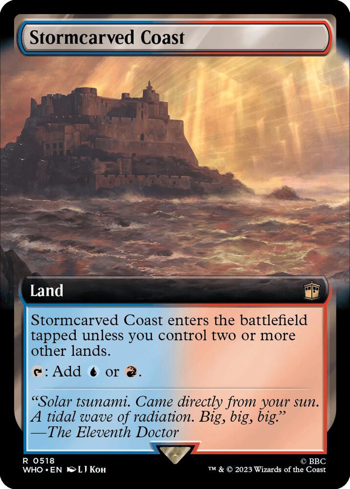 Stormcarved Coast 518/331 (Universes Beyond: Doctor Who)  - Extended Art Foil | Good Games Modbury