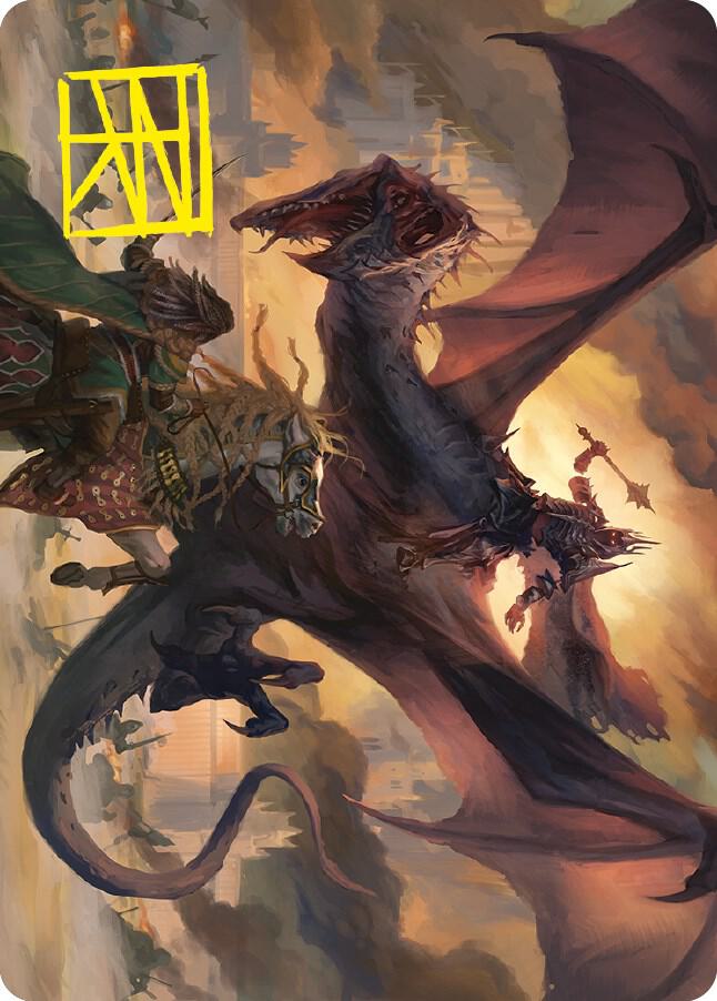 Witch king Bringer of Ruin Art Card Gold Stamped Signature 34 (Art Series: Universes Beyond: The Lord of the Rings: Tales of Middle-earth)  | Good Games Modbury