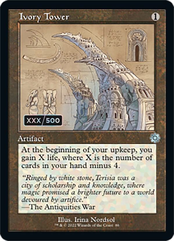 Ivory Tower Schematic Serial Numbered 86z/63 (The Brothers' War: Retro Frame Artifacts)  - Foil | Good Games Modbury