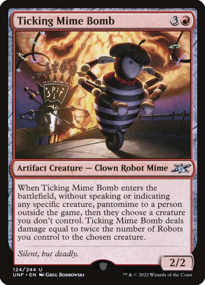 Ticking Mime Bomb 124/244 (Unfinity)  - Foil | Good Games Modbury