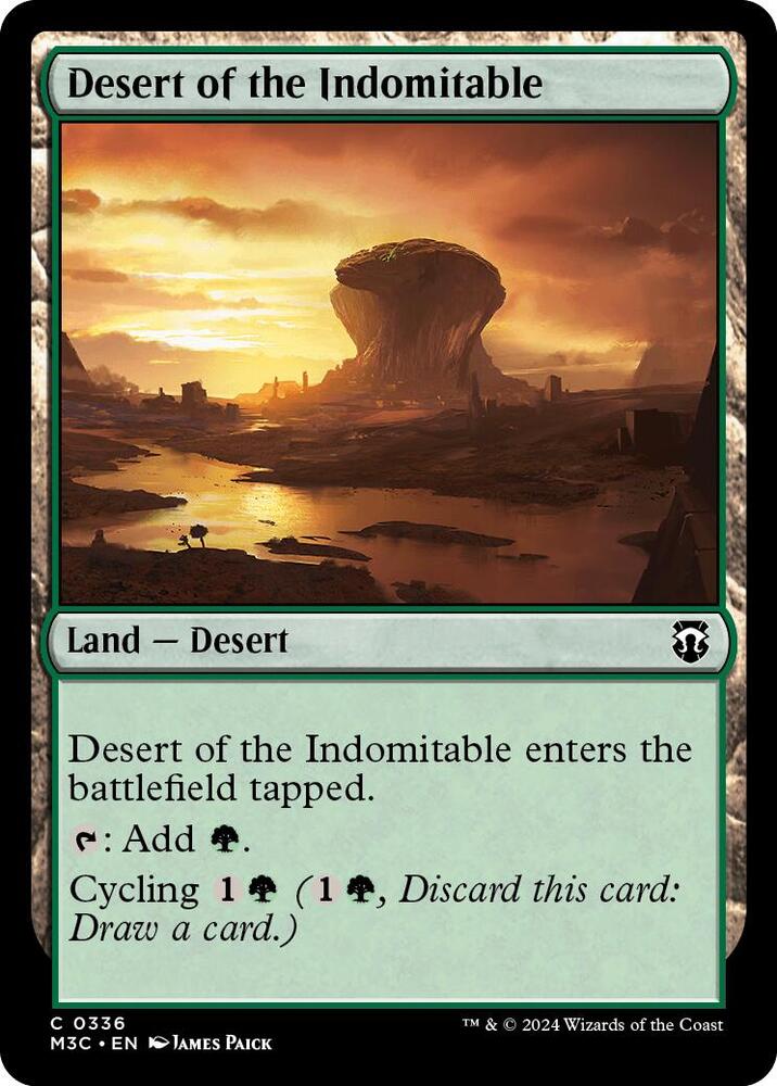 Desert of the Indomitable 336/411 (Commander: Modern Horizons 3)  - Ripple Foil | Good Games Modbury