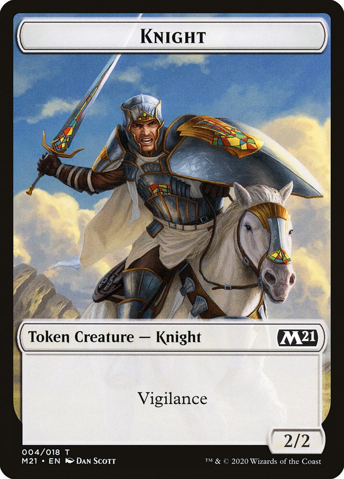 Knight Token [Core Set 2021 Tokens] | Good Games Modbury