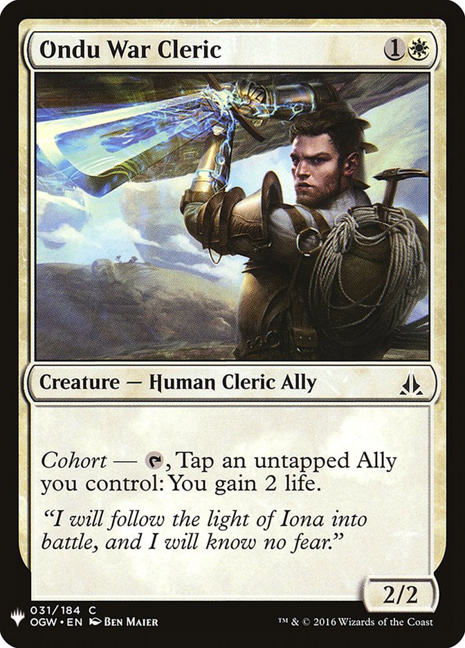 Ondu War Cleric [Mystery Booster] | Good Games Modbury